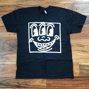 Kieth Herring Graphic T printed on 50/50 American Apparel. Size L.